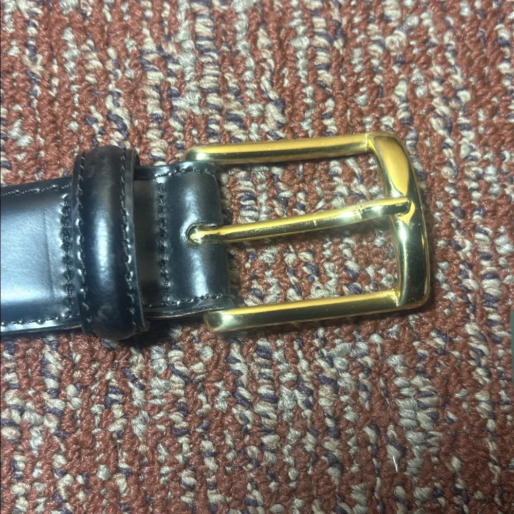 Martin Dingman smooth supple soft mens leather classic belt gold tone buckle